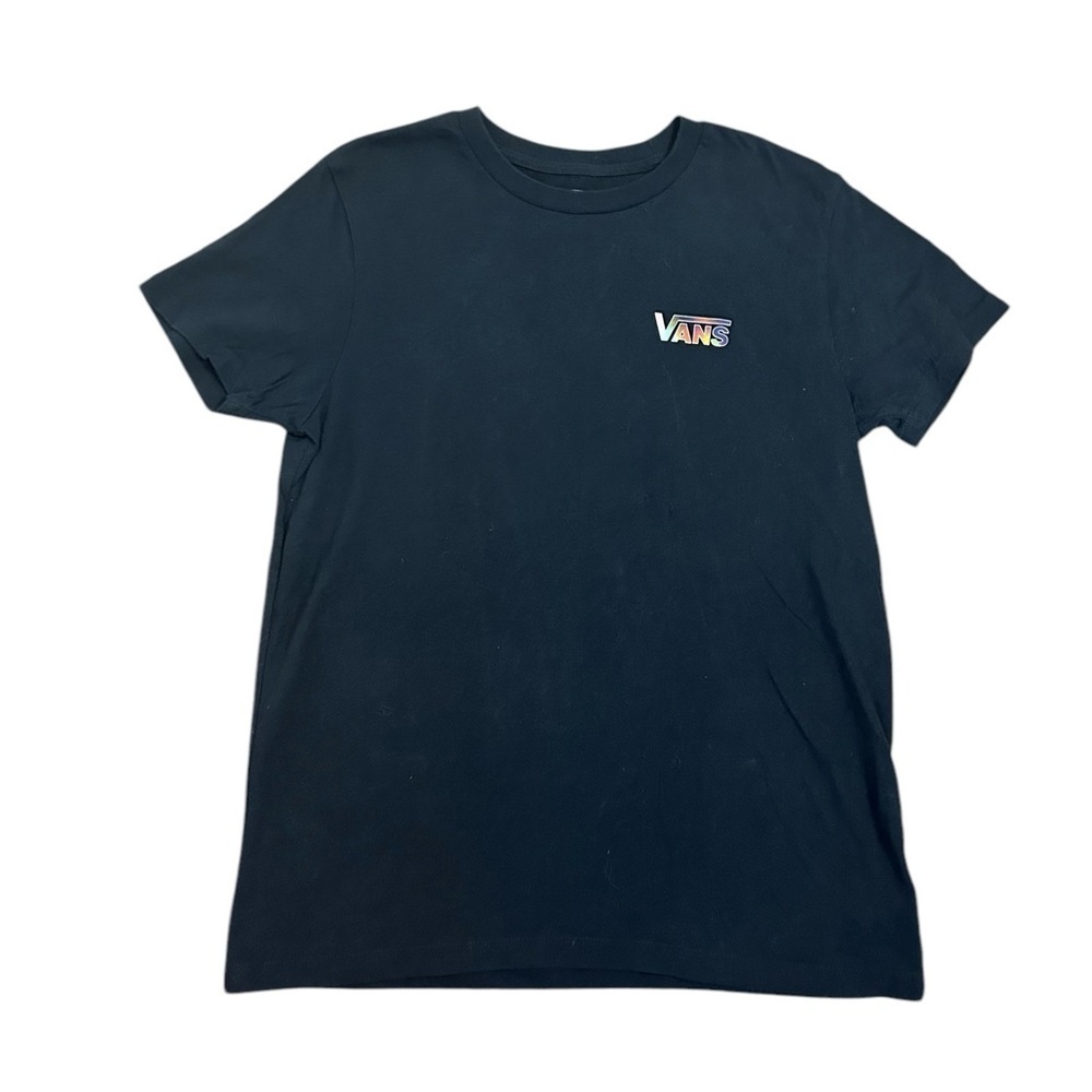♥️ Vans Black Pride BFF Graphic Tee T-shirt Comfy Casual Womens Size Medium - Picture 10 of 10